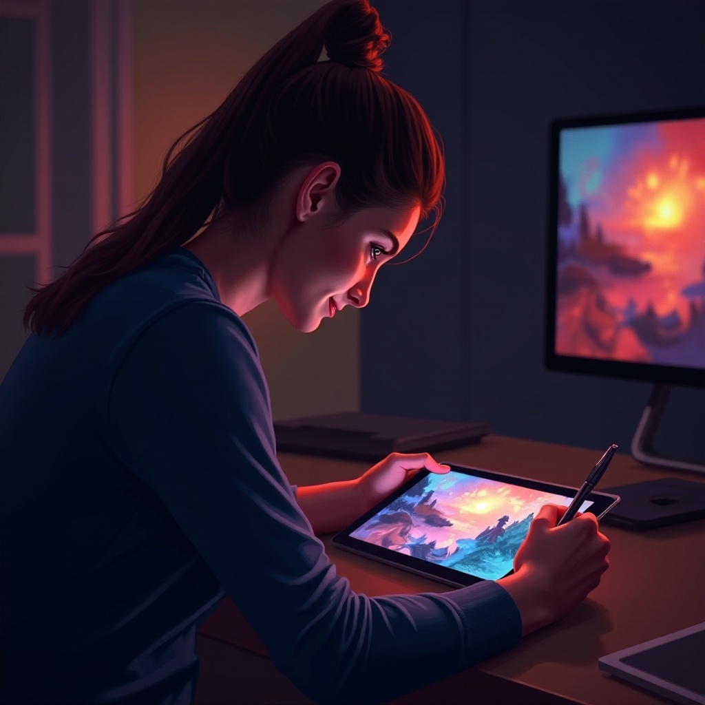 malen auf dem tablet