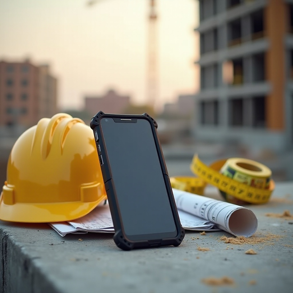 smartphone für die baustelle