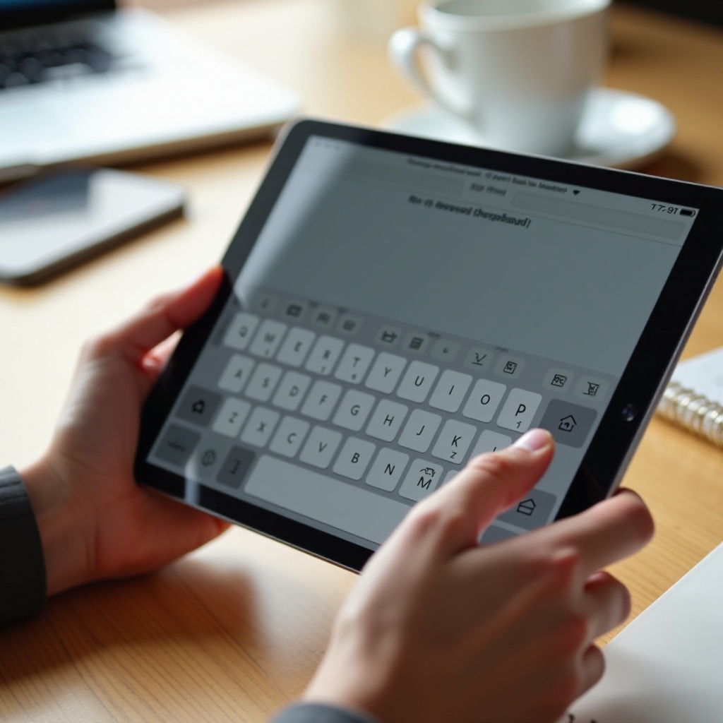 wie bekomme ich die tastatur wieder normal beim ipad